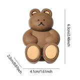 Maxbell Toothbrush Hook Multiuse Home Storage Rack Wall Hook for Office Kitchen Dorm Dark Brown Bear