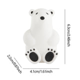 Maxbell Toothbrush Hook Multiuse Home Storage Rack Wall Hook for Office Kitchen Dorm White Polar Bear