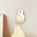 Maxbell Toothbrush Hook Multiuse Home Storage Rack Wall Hook for Office Kitchen Dorm Beige Polar Bear