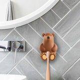 Maxbell Toothbrush Hook Multiuse Home Storage Rack Wall Hook for Office Kitchen Dorm DarkBrown Polar Bear