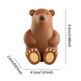 Maxbell Toothbrush Hook Multiuse Home Storage Rack Wall Hook for Office Kitchen Dorm DarkBrown Polar Bear