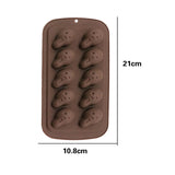 Maxbell Halloween Silicone Mould DIY Novelty Fondant Mould for Cakes Festivals Party Coffee Skeleton Head