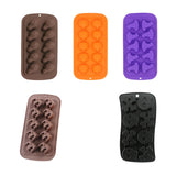 Maxbell Halloween Silicone Mould DIY Novelty Fondant Mould for Cakes Festivals Party Coffee Skeleton Head