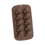 Maxbell Halloween Silicone Mould DIY Novelty Fondant Mould for Cakes Festivals Party Coffee Skeleton Head