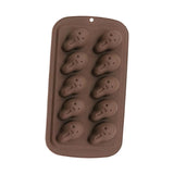 Maxbell Halloween Silicone Mould DIY Novelty Fondant Mould for Cakes Festivals Party Coffee Skeleton Head