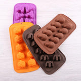Maxbell Halloween Silicone Mould DIY Novelty Fondant Mould for Cakes Festivals Party Coffee Skeleton Head