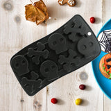 Maxbell Halloween Silicone Mould DIY Novelty Fondant Mould for Cakes Festivals Party Black Bone