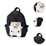 Maxbell Kids Backpack Zipper Closure Adorable Knapsack for Outdoor Backpacking Trips Black