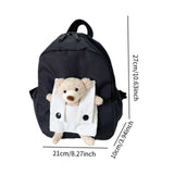 Maxbell Kids Backpack Zipper Closure Adorable Knapsack for Outdoor Backpacking Trips Black