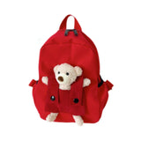 Maxbell Kids Backpack Zipper Closure Adorable Knapsack for Outdoor Backpacking Trips Red