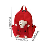 Maxbell Kids Backpack Zipper Closure Adorable Knapsack for Outdoor Backpacking Trips Red