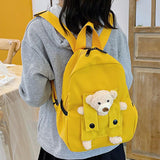 Maxbell Kids Backpack Zipper Closure Adorable Knapsack for Outdoor Backpacking Trips Yellow