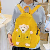 Maxbell Kids Backpack Zipper Closure Adorable Knapsack for Outdoor Backpacking Trips Yellow