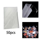 Maxbell 50Pcs Vacuum Sealer Bags Transparent Embossed Pouch for Kitchen Cooking Home 17cmx25cm