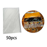 Maxbell 50Pcs Vacuum Sealer Bags Transparent Embossed Pouch for Kitchen Cooking Home 20cmx30cm