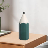 Maxbell Pencil Shaped Pen Holder Cute Makeup Brush Holder for Office Desk Home Decor Green