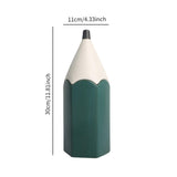 Maxbell Pencil Shaped Pen Holder Cute Makeup Brush Holder for Office Desk Home Decor Green
