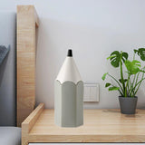 Maxbell Pencil Shaped Pen Holder Cute Makeup Brush Holder for Office Desk Home Decor Gray