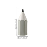 Maxbell Pencil Shaped Pen Holder Cute Makeup Brush Holder for Office Desk Home Decor Gray