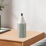 Maxbell Pencil Shaped Pen Holder Cute Makeup Brush Holder for Office Desk Home Decor Gray