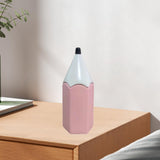 Maxbell Pencil Shaped Pen Holder Cute Makeup Brush Holder for Office Desk Home Decor Pink