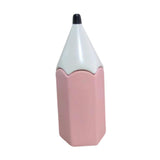 Maxbell Pencil Shaped Pen Holder Cute Makeup Brush Holder for Office Desk Home Decor Pink