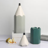 Maxbell Pencil Shaped Pen Holder Cute Makeup Brush Holder for Office Desk Home Decor Pink