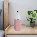 Maxbell Pencil Shaped Pen Holder Cute Makeup Brush Holder for Office Desk Home Decor Pink