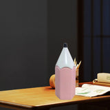 Maxbell Pencil Shaped Pen Holder Cute Makeup Brush Holder for Office Desk Home Decor Pink