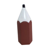Maxbell Pencil Shaped Pen Holder Cute Makeup Brush Holder for Office Desk Home Decor Brown