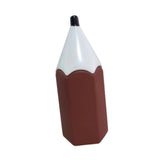 Maxbell Pencil Shaped Pen Holder Cute Makeup Brush Holder for Office Desk Home Decor Brown