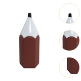 Maxbell Pencil Shaped Pen Holder Cute Makeup Brush Holder for Office Desk Home Decor Brown