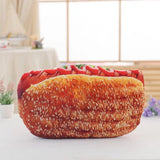 Maxbell Throw Pillow Simulation Food Shape Cartoon Plush Pillow for Dorm Bedroom Car Bread Sausage