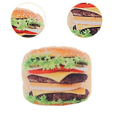 Maxbell Throw Pillow Simulation Food Shape Cartoon Plush Pillow for Dorm Bedroom Car Hamburger