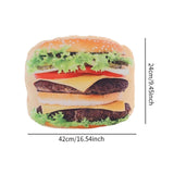 Maxbell Throw Pillow Simulation Food Shape Cartoon Plush Pillow for Dorm Bedroom Car Hamburger