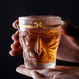 Maxbell Glass Beer Cup Wukong Frosted Small Clear Water Cup for Beverage Juice Milk