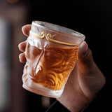 Maxbell Glass Beer Cup Wukong Frosted Small Clear Water Cup for Beverage Juice Milk