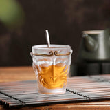 Maxbell Glass Beer Cup Wukong Frosted Small Clear Water Cup for Beverage Juice Milk