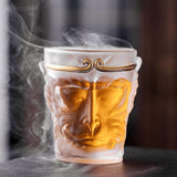 Maxbell Glass Beer Cup Wukong Frosted Small Clear Water Cup for Beverage Juice Milk