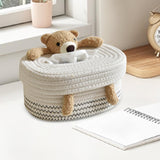 Maxbell Cotton Thread Tissue Box Tissue Storage Box for Office Coffee Table Bathroom bear