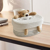 Maxbell Cotton Thread Tissue Box Tissue Storage Box for Office Coffee Table Bathroom bear