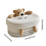 Maxbell Cotton Thread Tissue Box Tissue Storage Box for Office Coffee Table Bathroom bear