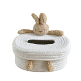 Maxbell Cotton Thread Tissue Box Tissue Storage Box for Office Coffee Table Bathroom rabbit