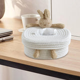 Maxbell Cotton Thread Tissue Box Tissue Storage Box for Office Coffee Table Bathroom rabbit