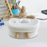 Maxbell Cotton Thread Tissue Box Tissue Storage Box for Office Coffee Table Bathroom rabbit