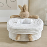 Maxbell Cotton Thread Tissue Box Tissue Storage Box for Office Coffee Table Bathroom rabbit