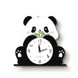 Maxbell Adorable Panda Clock Ornament Home Decor Silent for Bedroom Living Room Dorm Style A