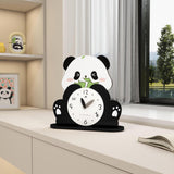 Maxbell Adorable Panda Clock Ornament Home Decor Silent for Bedroom Living Room Dorm Style A