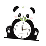 Maxbell Adorable Panda Clock Ornament Home Decor Silent for Bedroom Living Room Dorm Style A
