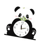 Maxbell Adorable Panda Clock Ornament Home Decor Silent for Bedroom Living Room Dorm Style A